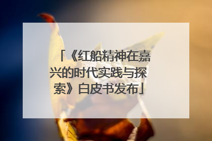 《红船精神在嘉兴的时代实践与探索》白皮书发布