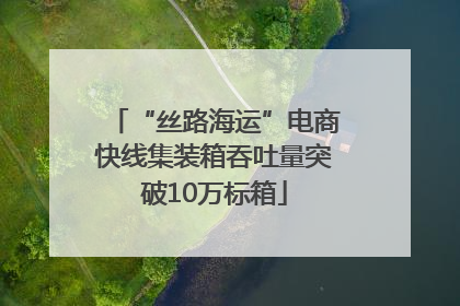 “丝路海运”电商快线集装箱吞吐量突破10万标箱
