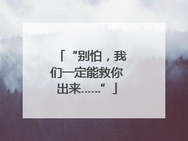 “别怕，我们一定能救你出来……”