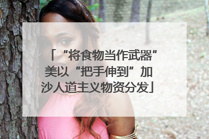 “将食物当作武器” 美以“把手伸到”加沙人道主义物资分发
