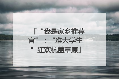 “我是家乡推荐官”：“准大学生”狂欢杭盖草原