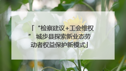 “检察建议+工会维权” 城步县探索新业态劳动者权益保护新模式