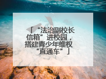 “法治副校长信箱”进校园，搭建青少年维权“直通车”