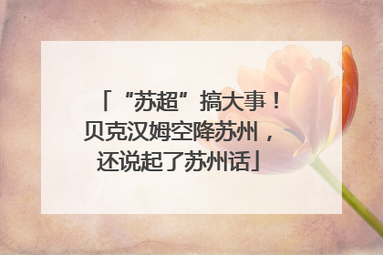“苏超”搞大事！贝克汉姆空降苏州，还说起了苏州话