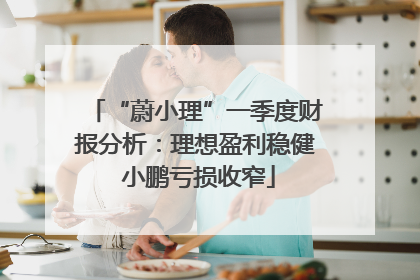 “蔚小理”一季度财报分析：理想盈利稳健 小鹏亏损收窄