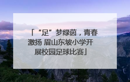 “足”梦绿茵，青春激扬 眉山东坡小学开展校园足球比赛
