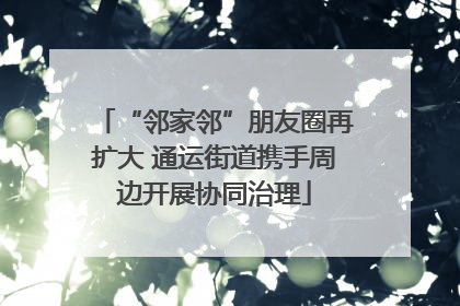 “邻家邻”朋友圈再扩大 通运街道携手周边开展协同治理