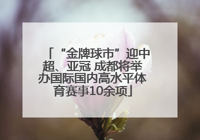 “金牌球市”迎中超、亚冠 成都将举办国际国内高水平体育赛事10余项