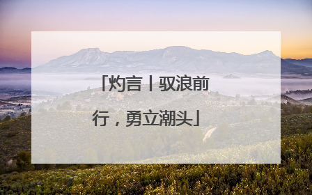 灼言丨驭浪前行，勇立潮头