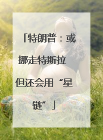 特朗普：或挪走特斯拉 但还会用“星链”