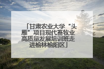 甘肃农业大学“头雁”项目现代畜牧业高质量发展培训班走进榆林榆阳区