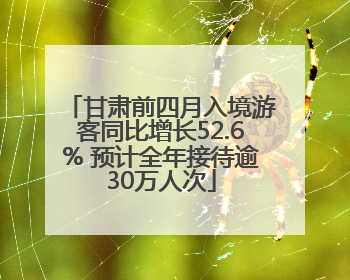 甘肃前四月入境游客同比增长52.6% 预计全年接待逾30万人次