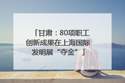 甘肃：80项职工创新成果在上海国际发明展“夺金”