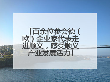 百余位参会德（欧）企业家代表走进顺义，感受顺义产业发展活力