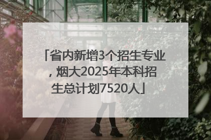 省内新增3个招生专业，烟大2025年本科招生总计划7520人
