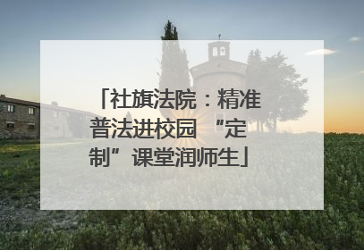 社旗法院：精准普法进校园 “定制”课堂润师生