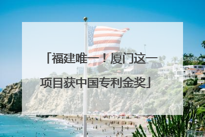 福建唯一！厦门这一项目获中国专利金奖