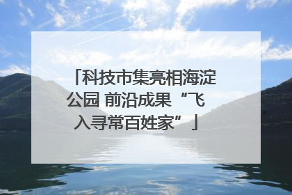 科技市集亮相海淀公园 前沿成果“飞入寻常百姓家”