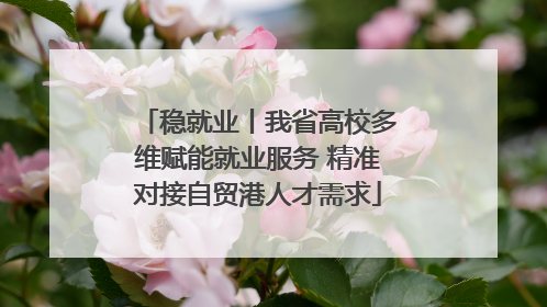 稳就业丨我省高校多维赋能就业服务 精准对接自贸港人才需求