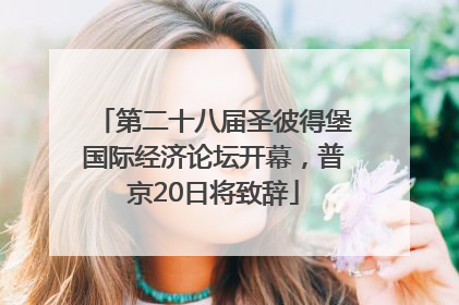 第二十八届圣彼得堡国际经济论坛开幕，普京20日将致辞