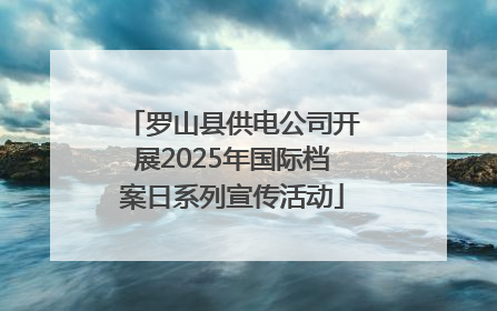 罗山县供电公司开展2025年国际档案日系列宣传活动