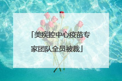 美疾控中心疫苗专家团队全员被裁