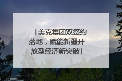 美克集团双签约落地，赋能新疆开放型经济新突破