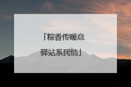 粽香传暖意 驿站系民情