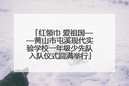 红领巾 爱祖国——黄山市屯溪现代实验学校一年级少先队入队仪式圆满举行