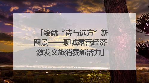 绘就“诗与远方”新图景——聊城露营经济激发文旅消费新活力