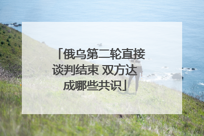俄乌第二轮直接谈判结束 双方达成哪些共识