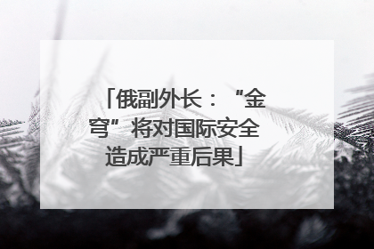 俄副外长：“金穹”将对国际安全造成严重后果
