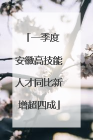 一季度 安徽高技能人才同比新增超四成