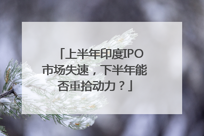 上半年印度IPO市场失速，下半年能否重拾动力？
