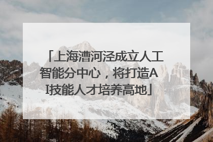 上海漕河泾成立人工智能分中心，将打造AI技能人才培养高地