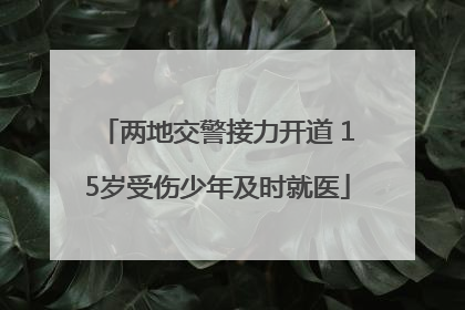 两地交警接力开道 15岁受伤少年及时就医