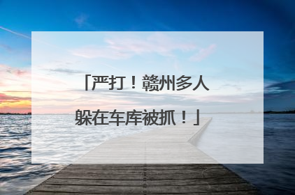 严打！赣州多人躲在车库被抓！