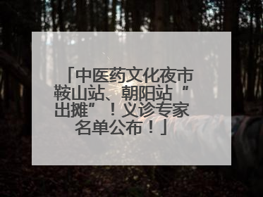 中医药文化夜市鞍山站、朝阳站“出摊”！义诊专家名单公布！