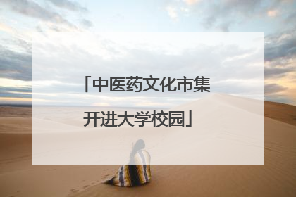中医药文化市集开进大学校园