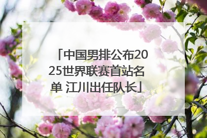 中国男排公布2025世界联赛首站名单 江川出任队长