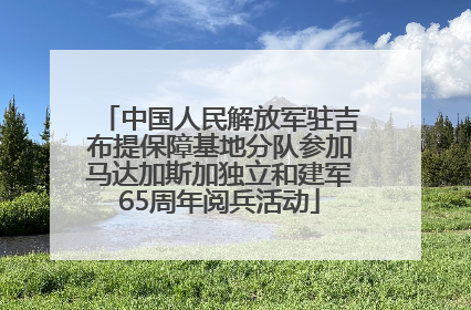 中国人民解放军驻吉布提保障基地分队参加马达加斯加独立和建军65周年阅兵活动