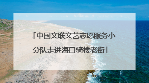 中国文联文艺志愿服务小分队走进海口骑楼老街