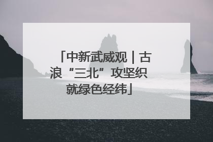 中新武威观｜古浪“三北”攻坚织就绿色经纬