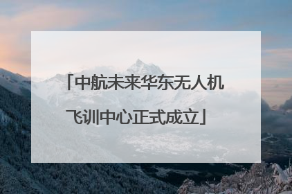 中航未来华东无人机飞训中心正式成立
