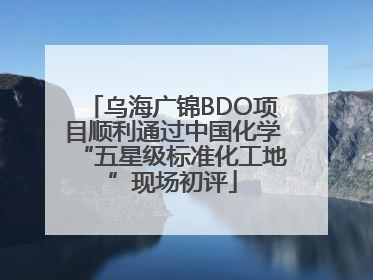 乌海广锦BDO项目顺利通过中国化学“五星级标准化工地”现场初评