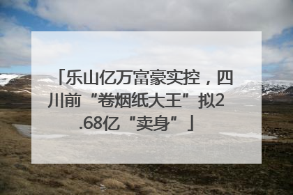 乐山亿万富豪实控，四川前“卷烟纸大王”拟2.68亿“卖身”