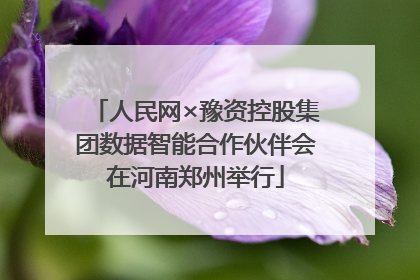 人民网×豫资控股集团数据智能合作伙伴会在河南郑州举行