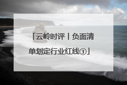 云岭时评丨负面清单划定行业红线③