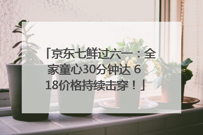京东七鲜过六一：全家童心30分钟达 618价格持续击穿！