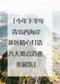今年下半年 青岛西海岸新区精心打造八大重点消费类展览